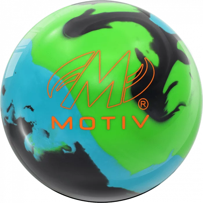 Motiv Ascend Bowlingball schwarz/grün/türkis