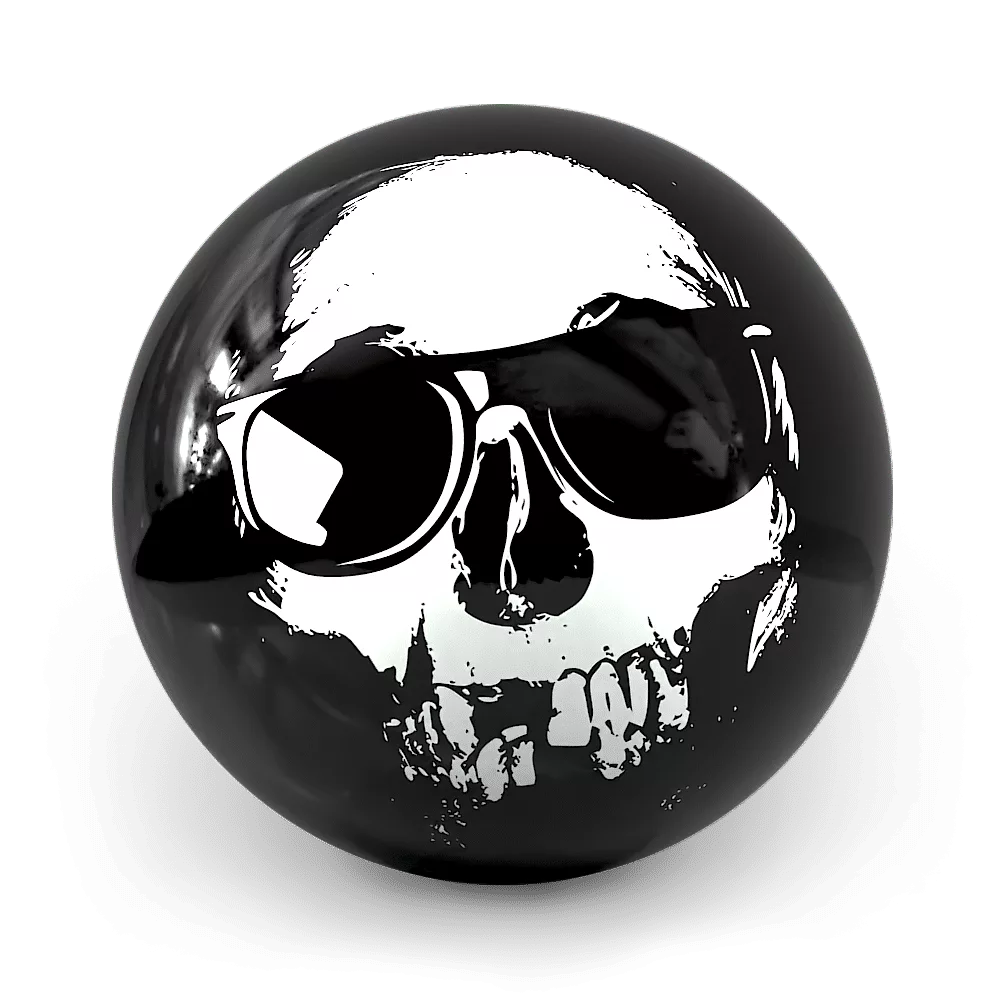 On The Ball-Bowlingbälle im Design Top Cool Skull