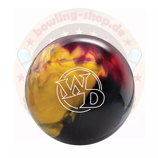 White Dot Bowlingball Columbia 300 Color Scarlet/Gold/Black Polyester Räumball