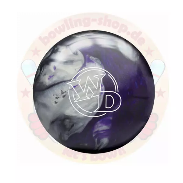 White Dot Bowlingball Columbia 300 Color  Black / Purple / Silver Polyester / Räumball