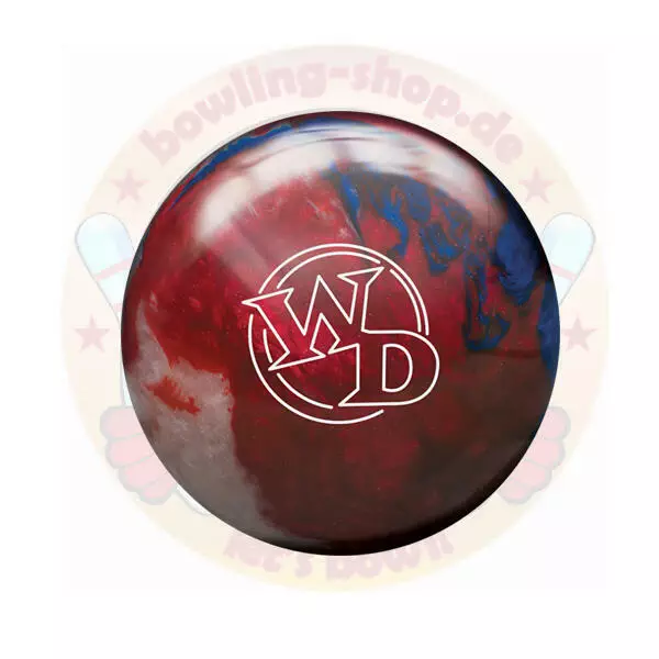 White Dot Bowlingball Columbia 300 Color PATRIOT Polyester / Räumball